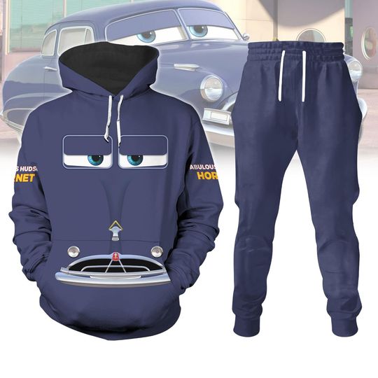 Discover Docc Hudsonn carss Costume Hoodie Jogger, Pixar Halloween Costume Hoodie, Fabulous Hudson Hornet Outfit, Disneyyy Car Character Tracksuit