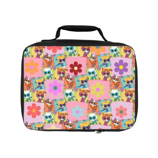 Discover Super Kitties  flower Lunch Bag