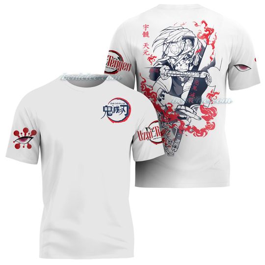 Discover demon Anime T Shirt 3D- Anime Manga Washed , Kyo Rengokoo T Shirt , Anime Lover Shirt , Anime Fan gift , Kimetsu No Yaiba