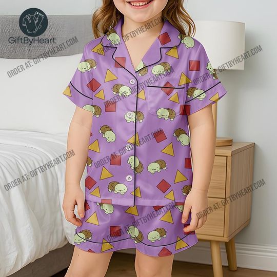 Discover Zoey Pajama Kids set, Kpop Demon Hunter Kids Satin Pajama Se