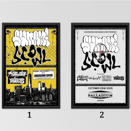 Discover Tsunami & Scowl Concert Poster -  2025 Concert Poster, Home Decor, Gift for Fan