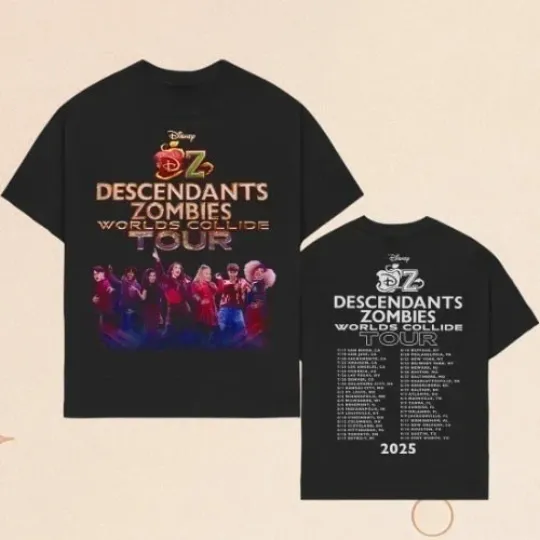Discover Zombies Worlds Collide Tour 2025 T-Shirt Gift Fans