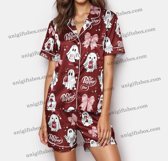 Discover Dr Pepper Pajamas, Dr Pepper Spooky Pjs, Drink Dr Pepper Loungewear, Good for Halloween