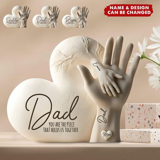 Discover Dad You Are The Piece That Holds Us Together - Personalized Shaped Acrylic Plaque