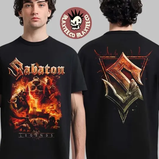 Discover Sabaton Legends Cover S Shield Logo Two Sided T-Shirt