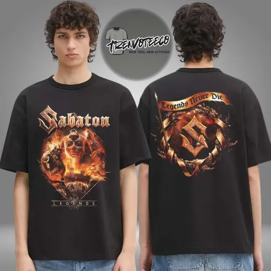 Discover Sabaton Legends Cover S Shield Logo Shirt