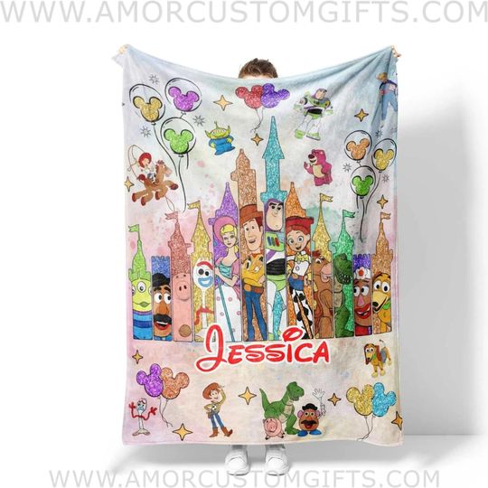 Discover Made In USA Fast Ship Personalized Name toy stories Girl Blanket, Baby Princess Fleece Blankets, Gift For Baby Girl
