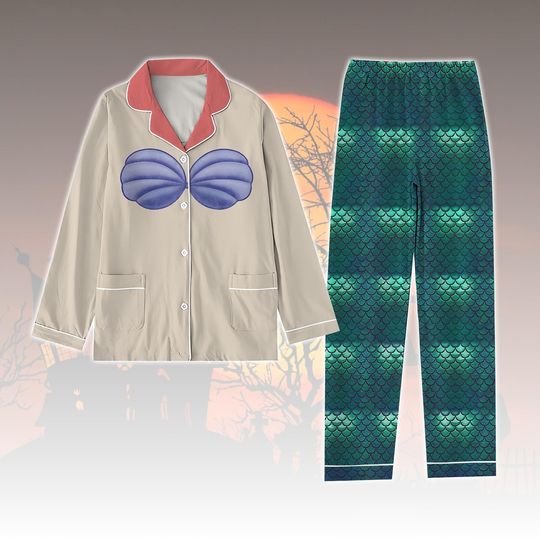 Discover Arielll Mermaid Costume Pajamas Set, Princess Sleepwear Matching Pajamas