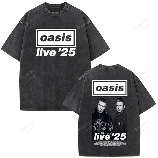 Discover Oasis Live '25 - Iconic Duo Tribute Wash Shirt