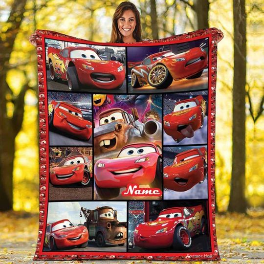 Discover Personalized Lightningg McQueenn Blanket, Lightningg McQueenn Tow Mater Blanket, Disneyyy carss blanket, Birthday Boy Girl gift Blanket