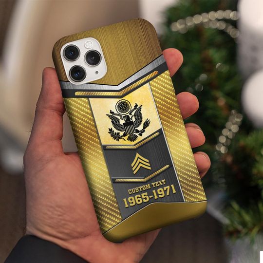 Discover Customized US Military Golden Pattern Phone Case