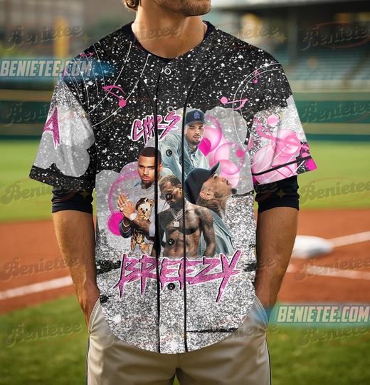Discover Limited Retro Chris Brown Tour Breezy Bowl XX V2 Vintage Baseball Jersey