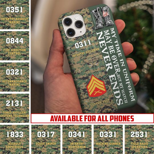 Discover Customized US Marines MOS Phone Case