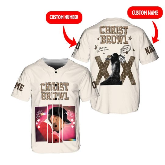 Discover Personalized Chris Brown Tour Jersey, Breezy Bowl Baseball Jersey 2025, Custom R&B Concert Merch, Unisex Hip Hop Fan Shirt