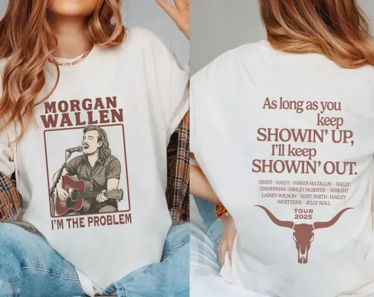 Discover Vintage Wallen Western I'm the Problem Tour 2025, Country Music T-shirt