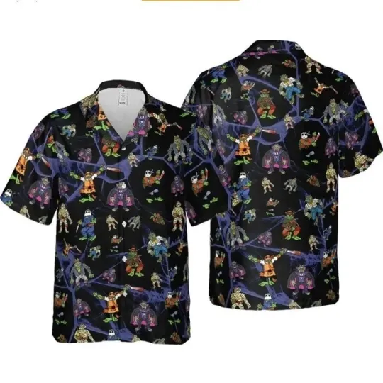 Discover Teenage Mutant Ninja Turtles Hawaiian Button Down Shirt Unisex Adults S-5xl 3D