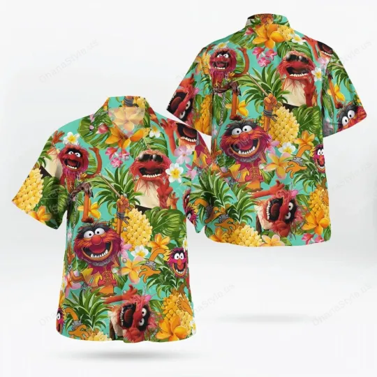 Discover The Muppet Tropical Hawaiian Button Down Shirt Unisex Adults S-5xl 3D