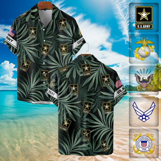 Discover Customized U.S Veteran Proudly Served Hawaiian Shirt