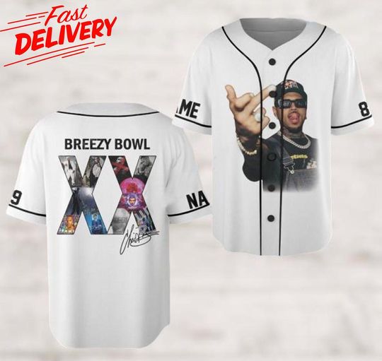 Discover Personalized Chris Brown Breezy Bowl Baseball Jersey
