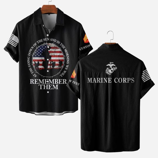 Discover Customized At The Going Down Of The Sun And In The Morning We Will Remember Them Hawaiian Shirt