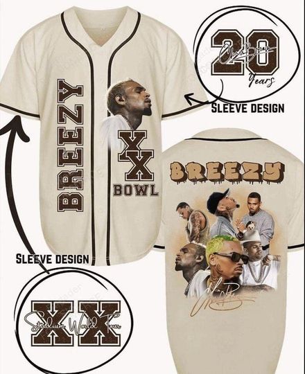 Discover Chris Brown Breezy Bowl Baseball Jersey, Chris Brown Tour Shirt