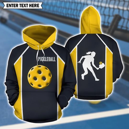 Discover Custom Pickleball Hoodie  Style No. 11 3D All Over Print Pullover for Pickleball Lovers & Players, Gift For Dad, Hoodie for Men, Women