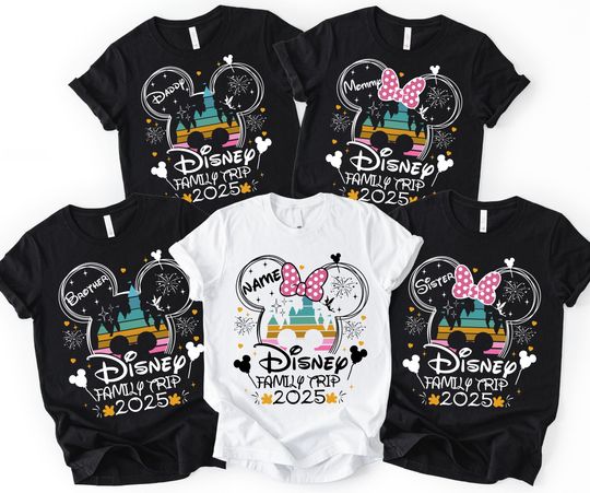 Discover Custom Disneyyworld Family Trip 2025 Shirt, Disneyyy Family Shirts