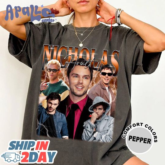 Discover Nicholas Hoult Bootleg 90s Retro Shirt, Aesthetic Movie Star Gift