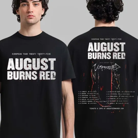 Discover August Burns Red European Tour Summer 2025 T-Shirt