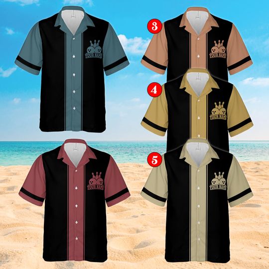 Discover Bowling Hawaiian Shirt, Custom Name Shirt, Funny Bowling Team Aloha Shirt, Team Gift for Bowlers