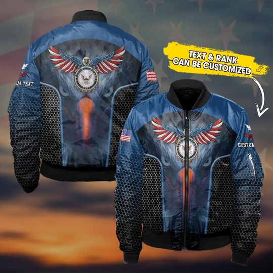 Discover Customized US Military With Eagle Bomber Jacket