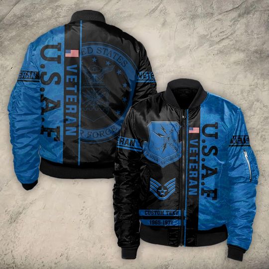 Discover Customized USAF Commands Veteran Proudly Served Bomber Jacket