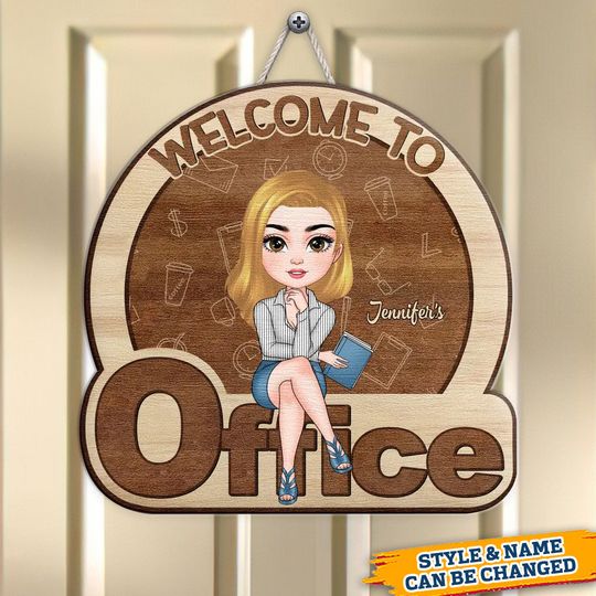 Discover Personalized Door Sign - Birthday Gift For Office Staff - Welcome To My Office