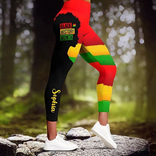 Discover Black History Month - Personalized African American Leggings