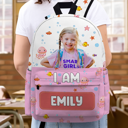 Discover Custom Photo Mermaid Unicorn Dinosaur Astronaut Backpack Personalized Back To School Gift For Kids