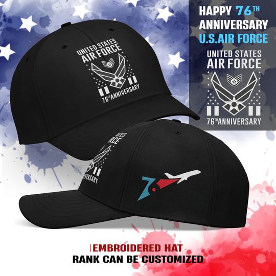 Discover Customized 76th U.S. Air Force Birthday Embroidered Baseball Cap