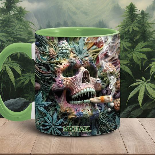Discover Dope Skull - Personalized Weed Accent Mug
