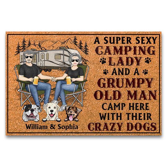 Discover Camping Couple A Super Sexy Camping Lady And A Grumpy Old Man Camp Here With Their Dogs