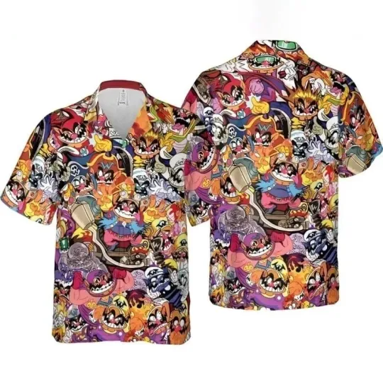 Discover Super Mario Hawaiian Shirt Casual Button Down Unisex Adults Outfit Size S-5xl 3D