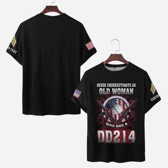 Discover Never Underestimate A Woman Who Has A DD-214 3D Tshirt