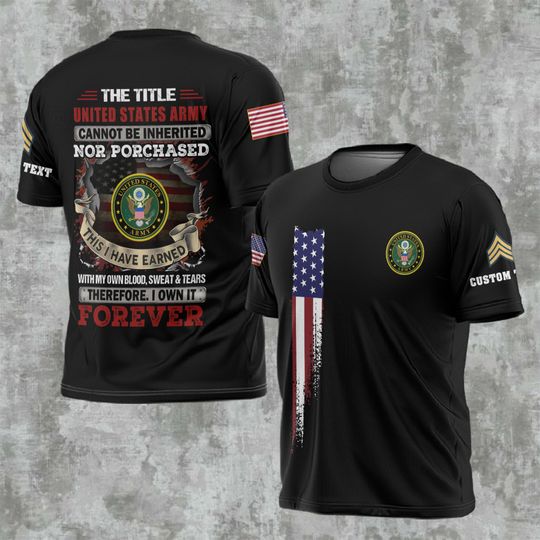 Discover Customized Veteran Shirts 3D Tshirt