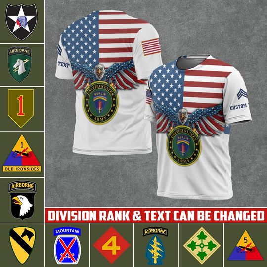 Discover Customized Army Divisions Shirts 3D Tshirt