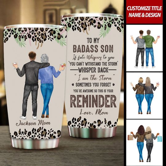 Discover To My Daughter Son Whisper Back I Am The Storm - Personalized Tumbler Cup