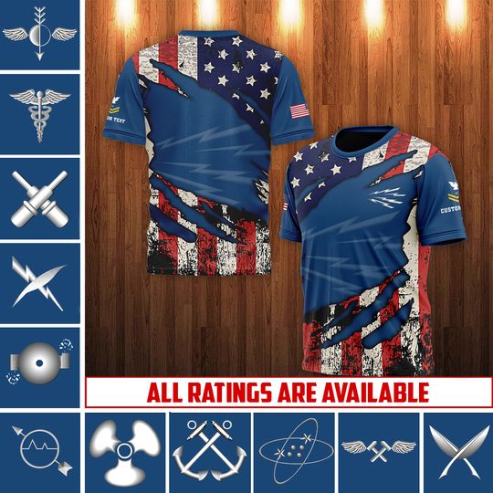 Discover Customized Navy Ratings 3D Shirts
