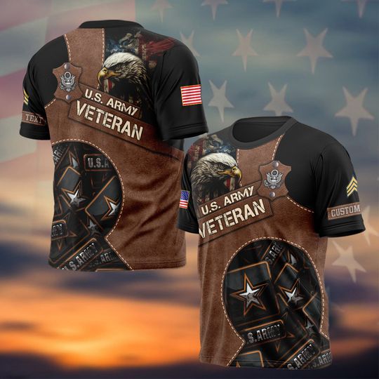 Discover Customized U.S Veteran 3D Tshirt