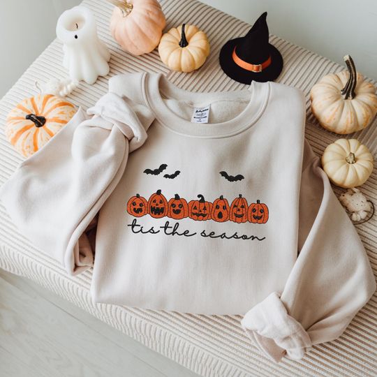 Discover Embroidered Pumpkin Spice Latte Embroidered Sweatshirt
