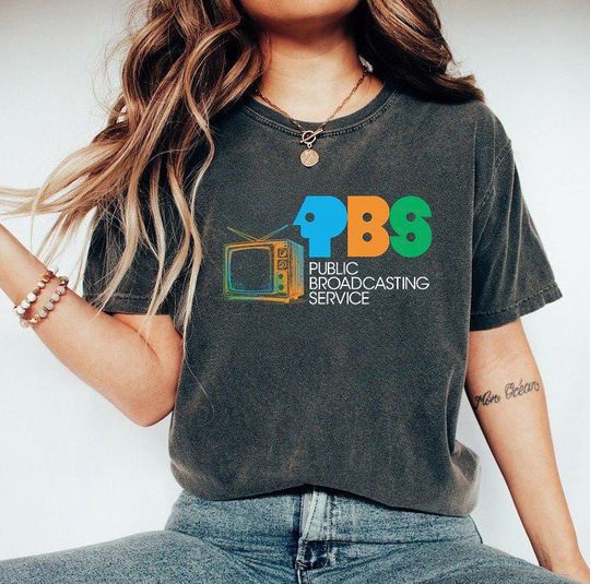 Discover Retro Public Broadcasting Service Tee, Vintage PBS Logo T-Shirt