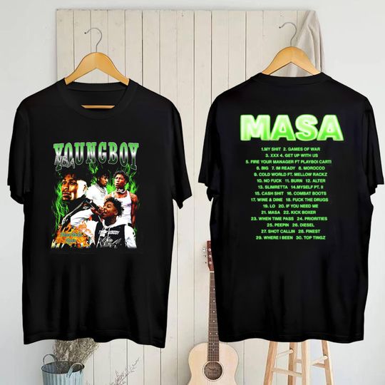 Discover Youngboy Hiphop Vintage Shirt Youngboy 2025 Masa Tour Shirt