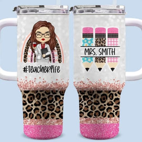 Discover Teaching Is The Greatest Act Of Optimism - Teacher Personalized Custom 40 Oz Stainless Steel Tumbler With Handle