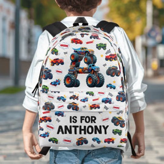 Discover Custom Kids Backpack - Personalized Back To School Gifts For Kids - Big Wheels Bigger Dreams